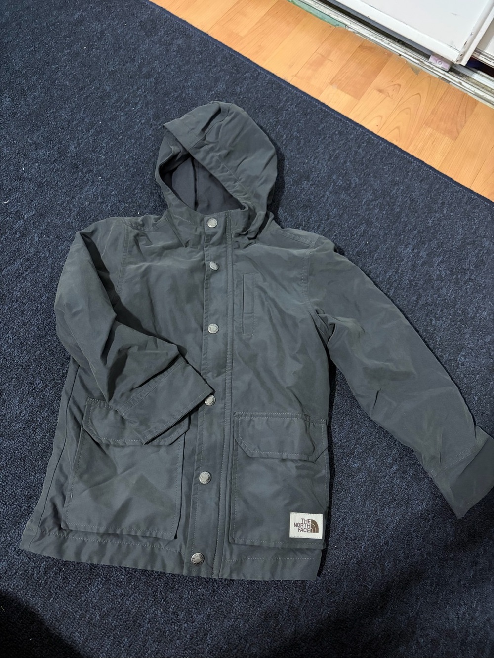 The North Face Kids Hooded Raincoat - Charcoal Gray